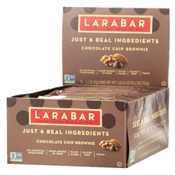 Larabar The Original Fruit & Nut Food Bar, Chocolate Chip Brownie, 16 Bars, 1.6 oz (45 g) Each