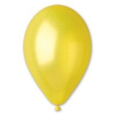 Шар воздушный латексный Металлик 5 (100 шт) Yellow 1102-0433