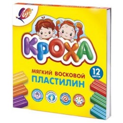 Пластилин восковой 12цв 180гр. "Кроха" 23с1484-08 Луч {Россия}