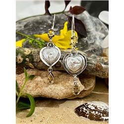 Серебряные серьги с Жемчугом Бива, 10.01 г; Silver earrings with Biwa Pearls, 10.01 g