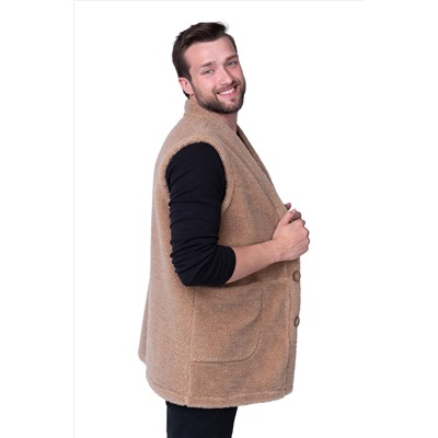 Мужской жилет из верблюжьей шерсти оптом (MEN VEST WOOL, цвет CAMEL)