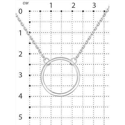 Колье из серебра родированное - 37 см (+5) 440-10-75р