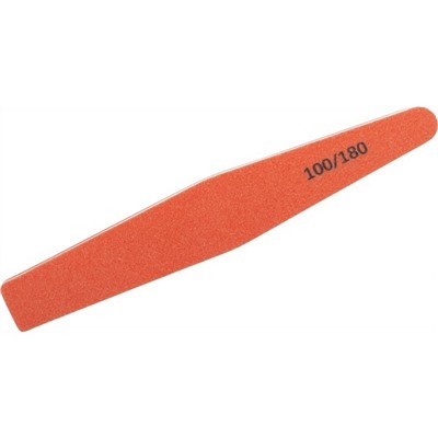 Пилочка-баф для ногтей WS-1121 Weisen оранжевая, 100/180, 18 см