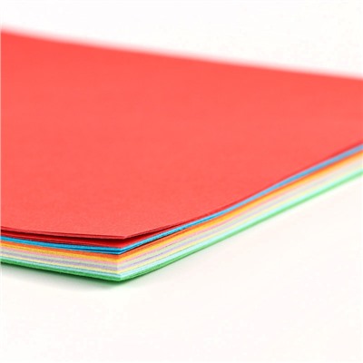 Бумага цветная для оригами, 15х15 см, 50 листов, 10 цветов, немелованная, двусторонняя, в пакете, 80 г/м², Щенячий патруль