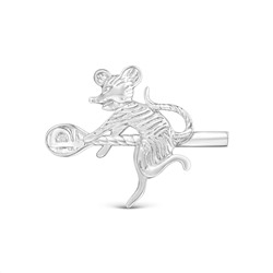 Мышь кошельковая из серебра с чернением, 2 см МС-05