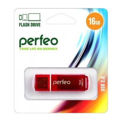 USB-флеш-накопитель PERFEO 16GB C13 Red Perfeo {Китай}