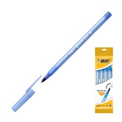 Набор ручек шариковых 4 штуки BIC "Round Stic Classic", узел 1.0 мм, среднее письмо, синие чернила