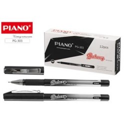 Ручка гелевая "Piano GALAXY" 0.5мм черная, игольчатый наконечник PG-303/чёрн/ Piano {Китай}