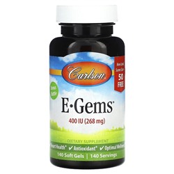 Carlson E-Gems, 268 mg (400 IU), 140 Soft Gels