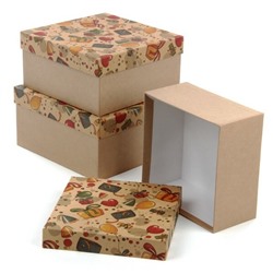 Набо подарочных коробок 3 в 1 куб 20*20*10 см Счастливый день 558299