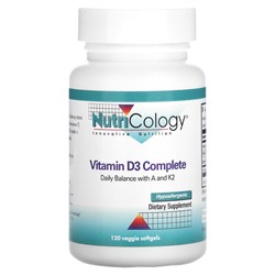 Nutricology Vitamin D3 Complete , 120 Veggie Softgels