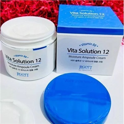 Крем для лица Vita Solution 12 Moisture Ampoule Cream Увлажняющий ампульный (Корея Оригинал) 100ml