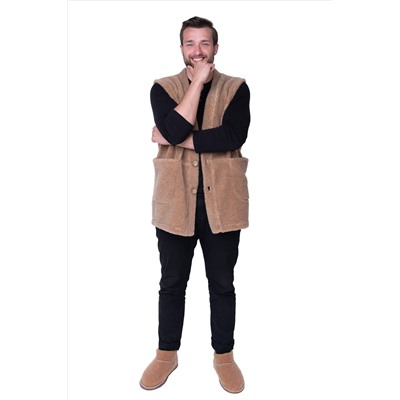 Мужской жилет из верблюжьей шерсти оптом (MEN VEST WOOL, цвет CAMEL)