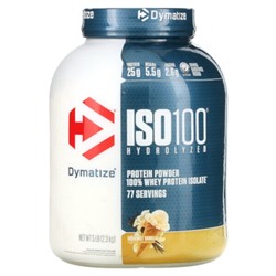 Dymatize ISO100 Hydrolyzed, 100% Whey Protein Isolate, Gourmet Vanilla, 5 lb (2.3 kg)