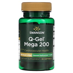 Swanson Q-Gel Mega, 200 mg, 30 Softgels