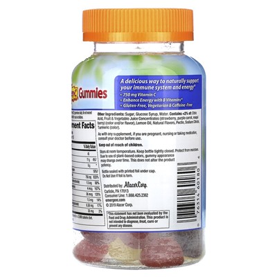 Emergen-C Immune Support Gummies, Strawberry, Lemon & Blueberry, 45 Gummies