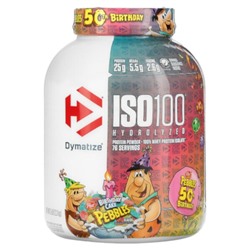 Dymatize ISO100 Hydrolyzed, 100% Whey Protein Isolate, Birthday Cake Pebbles, 5 lb (2.3 kg)