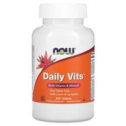 NOW Foods Daily Vits, Multi Vitamin & Mineral, 250 Tablets