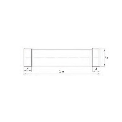 Труба 1.0 м, d 115 мм, нержавейка 0.5 мм
