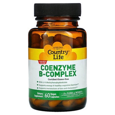 Country Life Coenzyme B-Complex , 60 Vegan Capsules