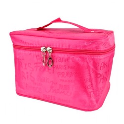 Косметичка-чемоданчик "France Paris", цвет: ярко-розовый (25*18*14 )