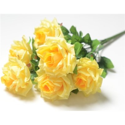 Искусственные цветы, Ветка в букете роза 6 голов (1010237)
