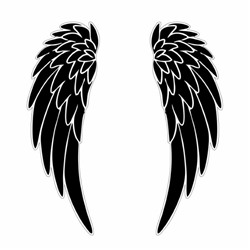 Серьги TR042278 Крылья ангела