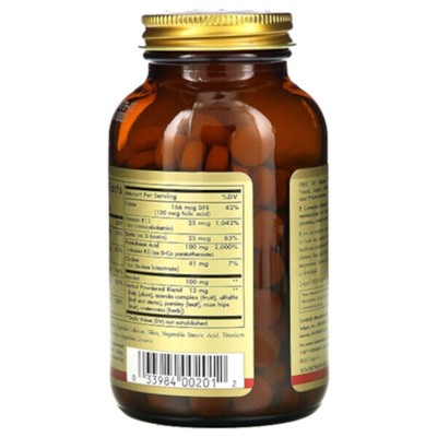 Solgar B-Complex with Vitamin C Stress Formula, 250 Tablets