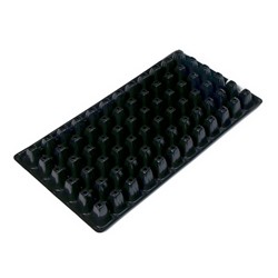 Кассета для рассады, на 72 ячейки, по 50 мл, из пластика, чёрная, 54 × 28 × 4 см, Greengo