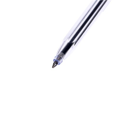 Ручка шариковая, поворотная, пишущий узел 1,0 мм., стержень синий, корпус прозрачный