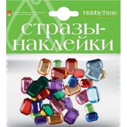 Декоративные наклейки СТРАЗЫ "КРИСТАЛЛЫ ПРЯМОУГОЛЬНЫЕ" НАБОР №9 2-094/09 Альт {Китай}