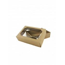 Коробка самосборная 15.5*13*4.5 см Крафт с окном крышка/дно Цена за 1 коробку 517747