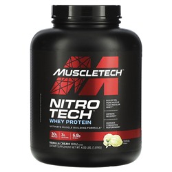 Muscletech Nitro Tech, Whey Protein, Vanilla Cream, 4 lbs (1.81 kg)