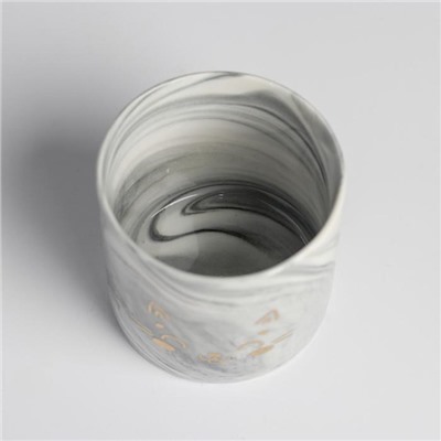 Горшок керамический с тиснением, кашпо «Котик», 8 х 7,5 см