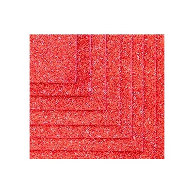Фоамиран 50*50 см 2 мм Красный с блестками 10 шт/уп
