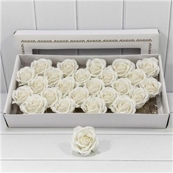 Декоративный цветок-мыло "Большая роза" Белый 6.5*7 см 420053/24