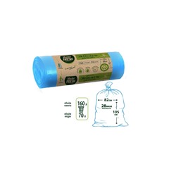 Master FRESH ЭКОпакеты для мусора 70% RECYCLING 160л 10шт (голубые) 28мкм