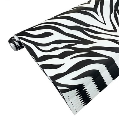 Бумага упаковочная глянцевая 70*100 см Дизайнерская "Белый тигр" 10 л/уп 80 г/м2