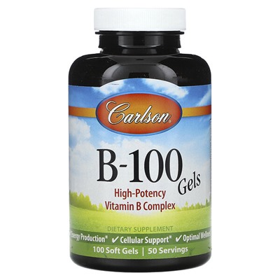 Carlson Vitamin B-100, 100 Soft Gels