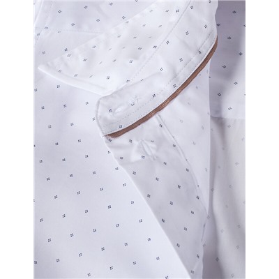 Блузка полуприлегающая из ткани с плетеной полосой
