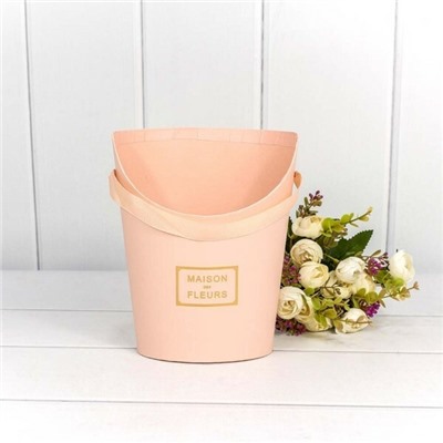 Коробка для цветов ваза 15.5*12*19 см "Maison des fleurs" Персиковый 446967