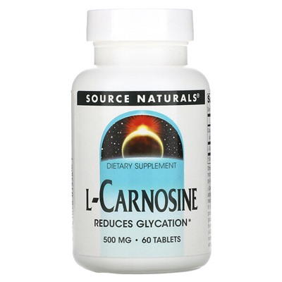 Source Naturals L-Carnosine, 500 mg, 60 Tablets
