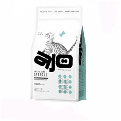 AJO Cat Sterile Сухой полнорационный корм для активных стерилизованных кошек 1,5 кг АГ
