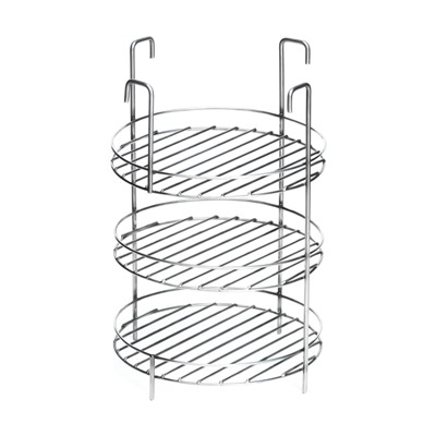 Решетка 3-х ярусная на крестовину тандыра с бортом, диаметр 23 см, 4 крючка, сталь 3 мм