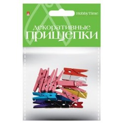 Декоративные прищепки "ЯРКИЕ ЦВЕТА. МИКС" 35 мм 2-360/07 14 шт Альт {Китай}