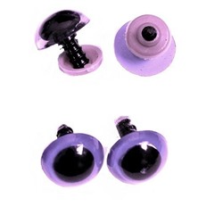 Глазки круглые выпуклые 12 мм фиолетовый 10 шт