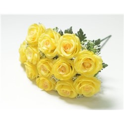 Искусственные цветы, Ветка в букете роза 12 голов (1010237)
