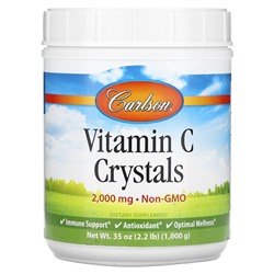 Carlson Vitamin C Crystals, 2,000 mg, 2.2 lb (1,000 g)