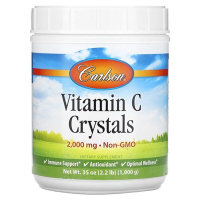 Carlson Vitamin C Crystals, 2,000 mg, 2.2 lb (1,000 g)