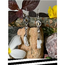 Серебряные серьги с Жемчугом Бива, 6.71 г; Silver earrings with Biwa Pearls, 6.71 g